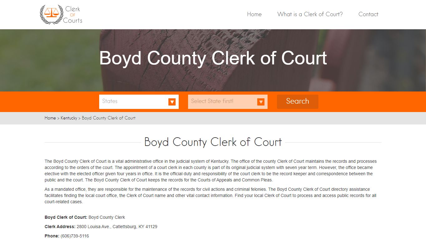 Find Your Boyd County Clerk of Courts in KY - clerk-of-courts.com