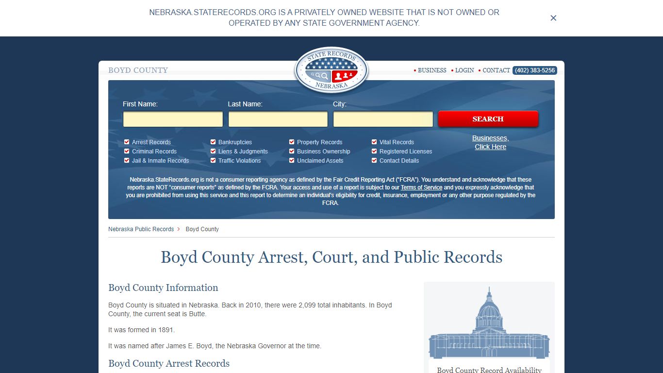 Boyd County Arrest, Court, and Public Records